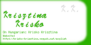 krisztina krisko business card